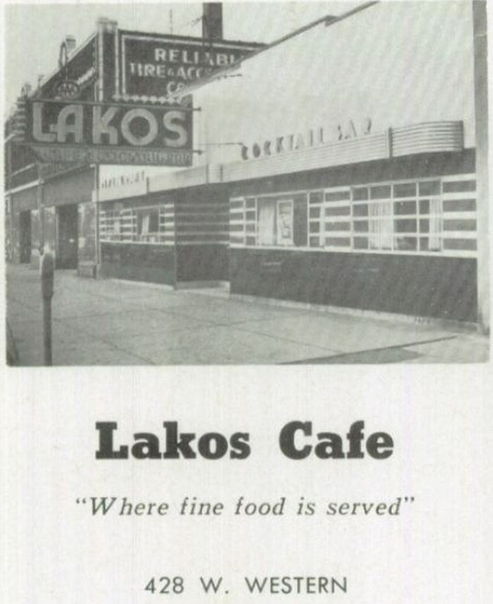Lakos Cafe - 1956 Muskegon Yearbook (newer photo)